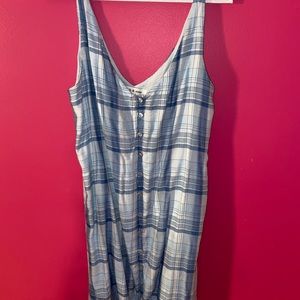 Anthropologie Cloth ans Stone plaid peasant dress